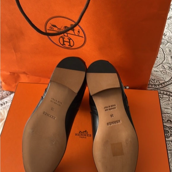 Hermès Black Leather Ankle Boots - Picture 7 of 8